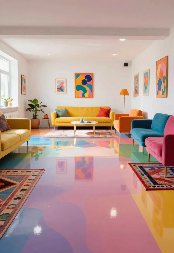 12 Basement Concrete Floor Ideas for Durability and Style 3. Epoxy Coatings for a Durable Finish 0