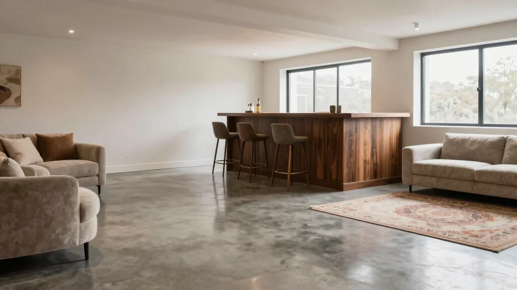12 Basement Concrete Floor Ideas for Durability and Style