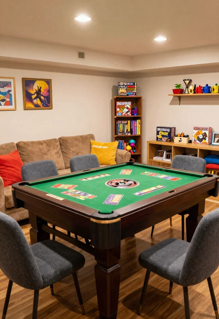12 Basement Furniture Ideas for Comfort and Function 11. Playful Game Tables 0