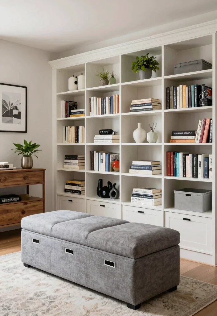 12 Basement Furniture Ideas for Comfort and Function 3. Smart Storage Solutions 0