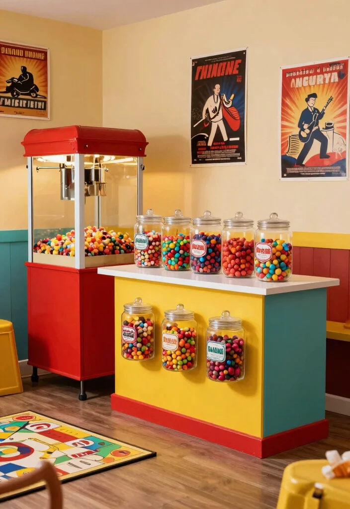 12 Basement Snack Bar Ideas for Family Hangouts 10. Retro Snack Bar Vibes 0