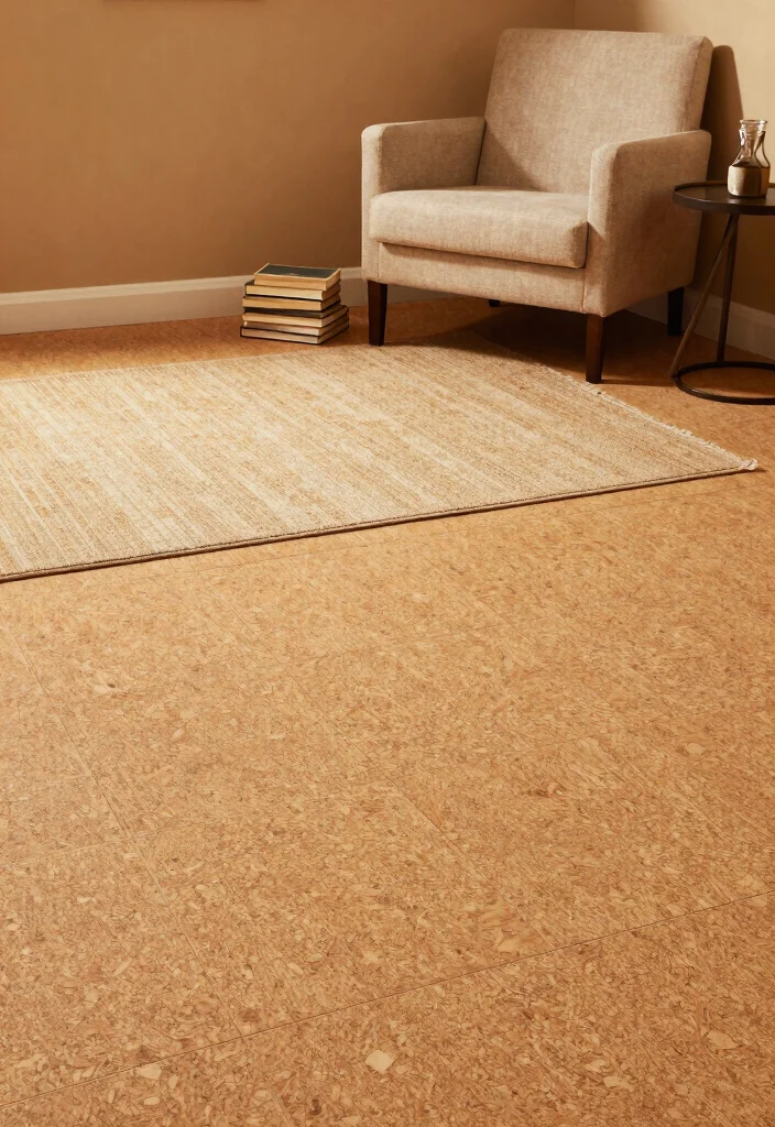 12 Basement Tile Floor Ideas for Easy Maintenance 2. Eco Friendly Cork Tiles 0