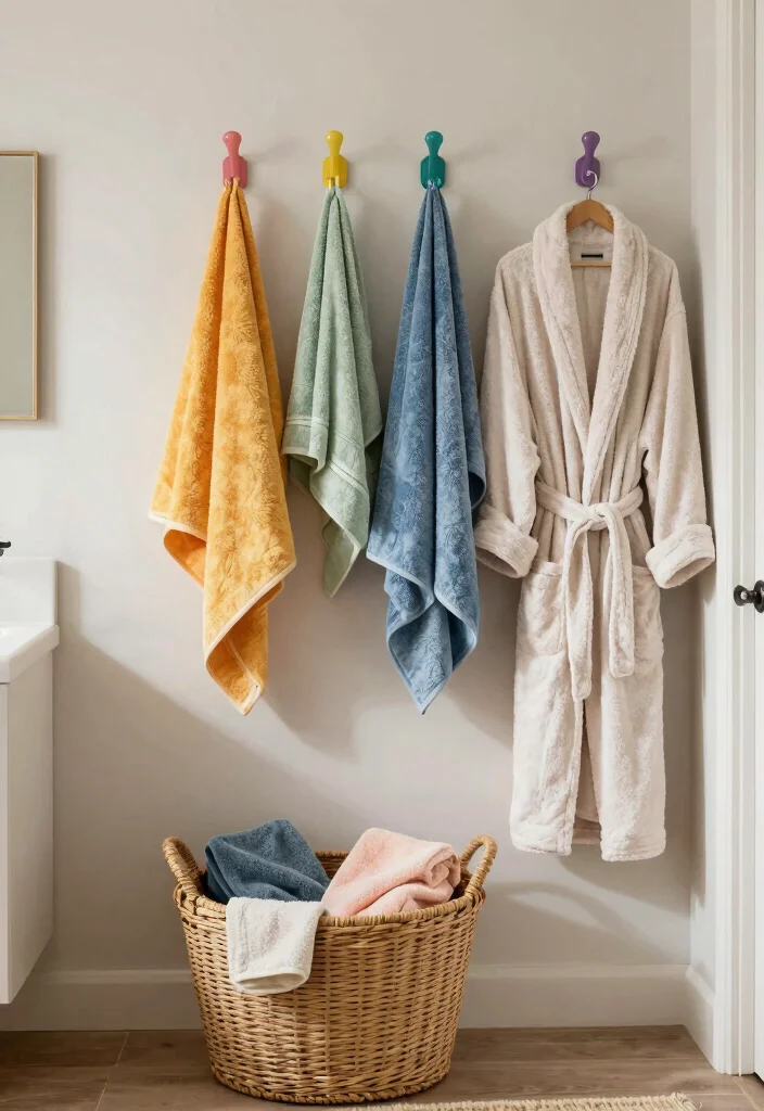 12 Bathroom Organization Ideas for Small Spaces 10. Invest in Hooks and Baskets 0