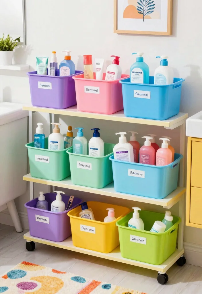 12 Bathroom Organization Ideas for Small Spaces 12. Color Coded Organization 0