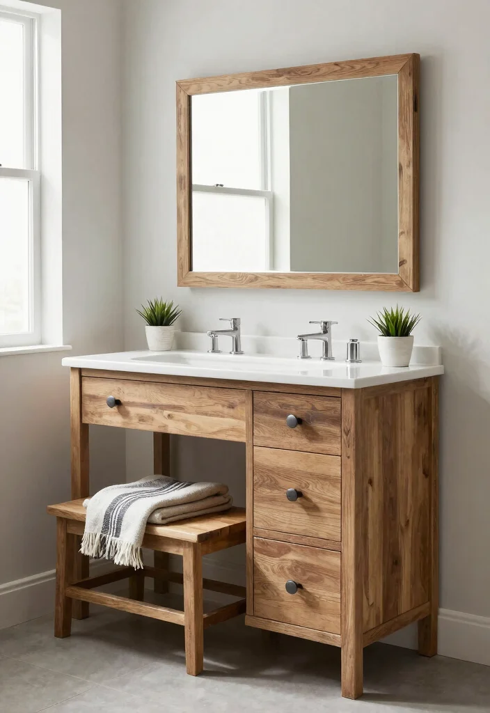 12 Bathroom Organization Ideas for Small Spaces 4. Use Multi Functional Furniture 0