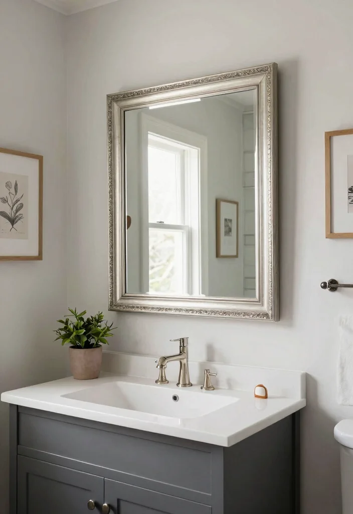 12 Bathroom Organization Ideas for Small Spaces 7. Creative Use of Mirrors 0