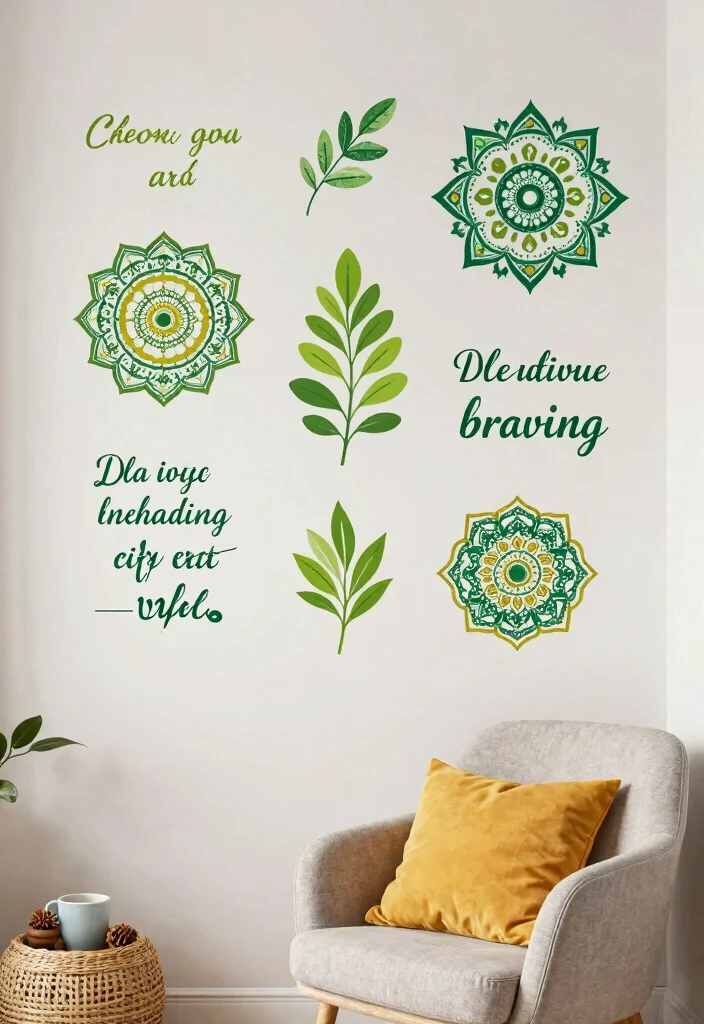 12 Bohemian Inspired Room Decor Ideas for Personal Style 10. Playful Wall Decals 0