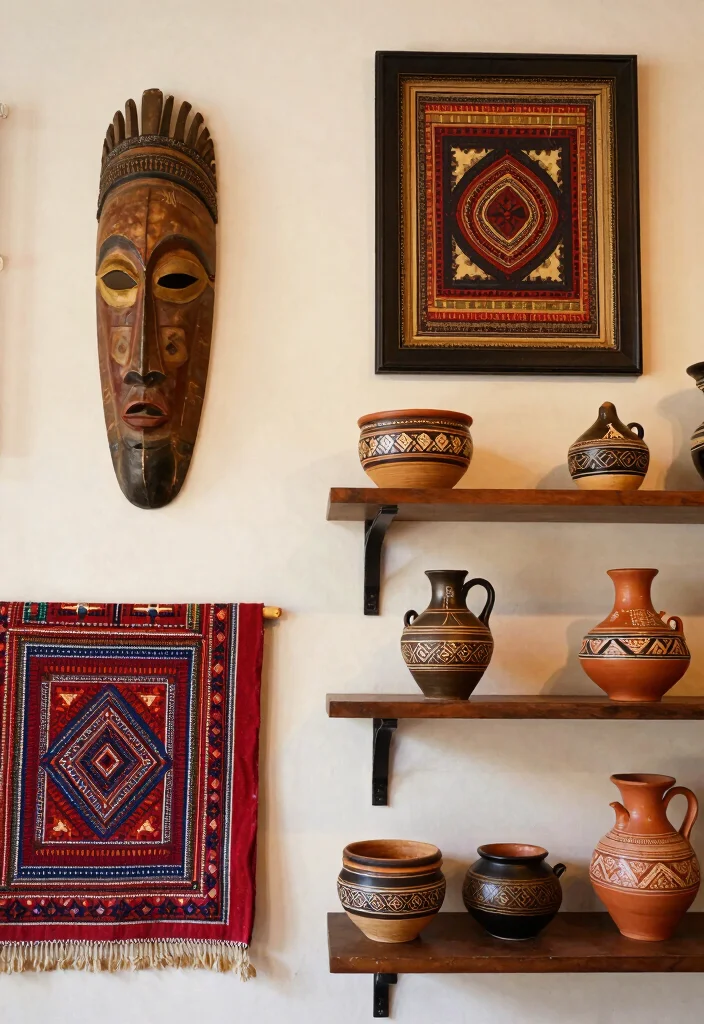 12 Bohemian Inspired Room Decor Ideas for Personal Style 12. Incorporate Cultural Artifacts 0