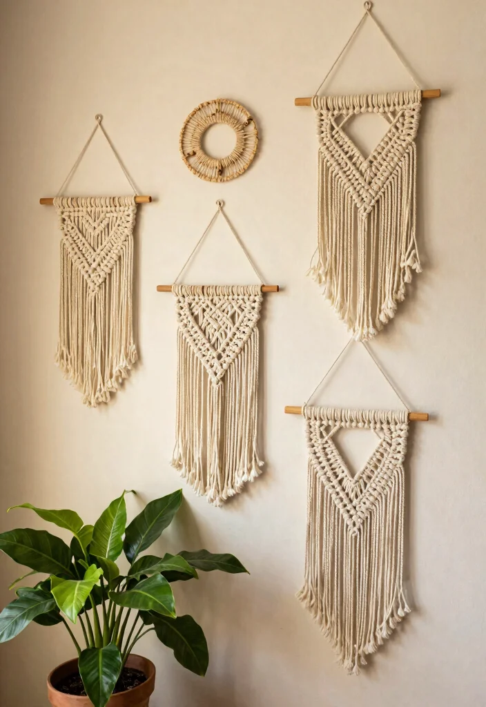 12 Bohemian Inspired Room Decor Ideas for Personal Style 3. Macram Wall Hangings 0