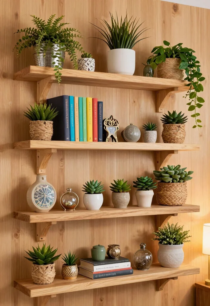 12 Bohemian Inspired Room Decor Ideas for Personal Style 6. Boho inspired Wall Shelves 0
