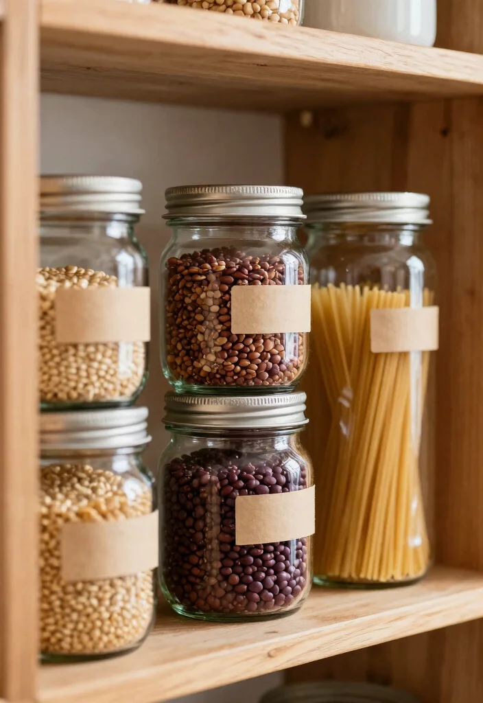 12 DIY Kitchen Organization Ideas on a Budget 1. Upcycled Glass Jars for Pantry Storage 0