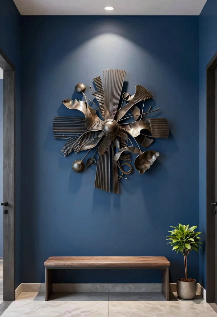 12 Entryway Wall Decor Ideas for First Impressions 12. Unique Wall Sculptures 0