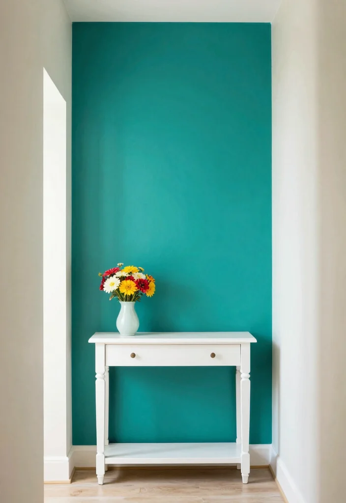 12 Entryway Wall Decor Ideas for First Impressions 8. Colorful Accent Walls 0