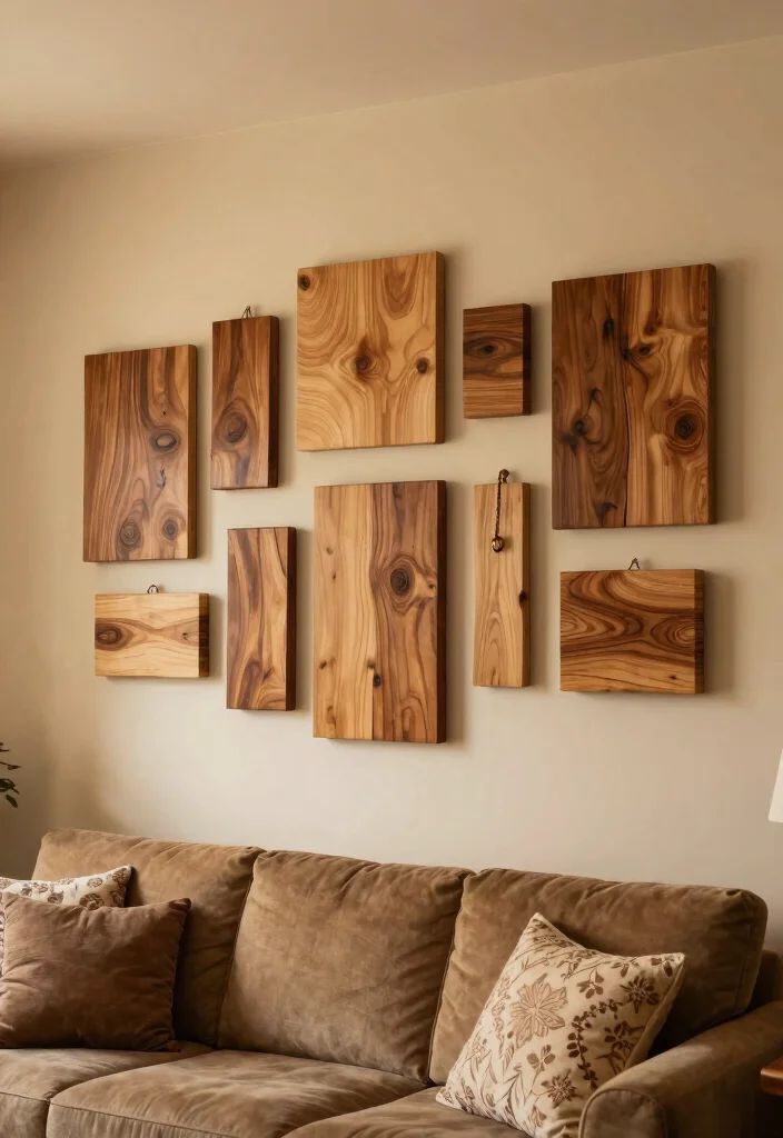 12 Family Room Wall Decor Ideas for a Cozy Atmosphere 1 12 Family Room Wall Decor Ideas for Cozy Homes 1. Rustic Wooden Wall Art 0