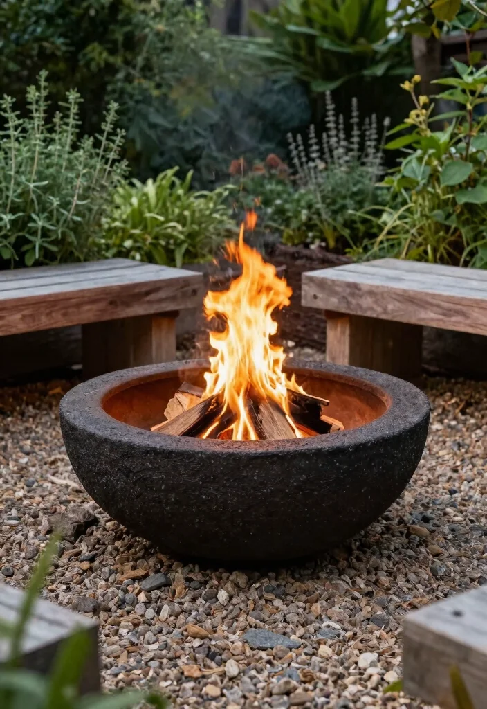 12 Fire Pit Ideas for Backyard Landscapes with Natural Flow 3. Eco Friendly Fire Bowl 0