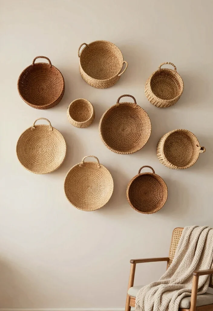 12 Hobby Lobby Wall Decor Ideas for Trendy Styling 2. Woven Wall Baskets 0
