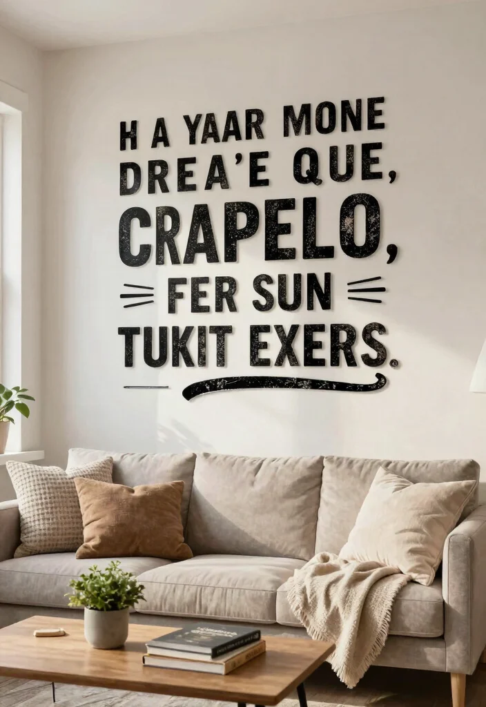 12 Hobby Lobby Wall Decor Ideas for Trendy Styling 3. Large Typography Sign 0