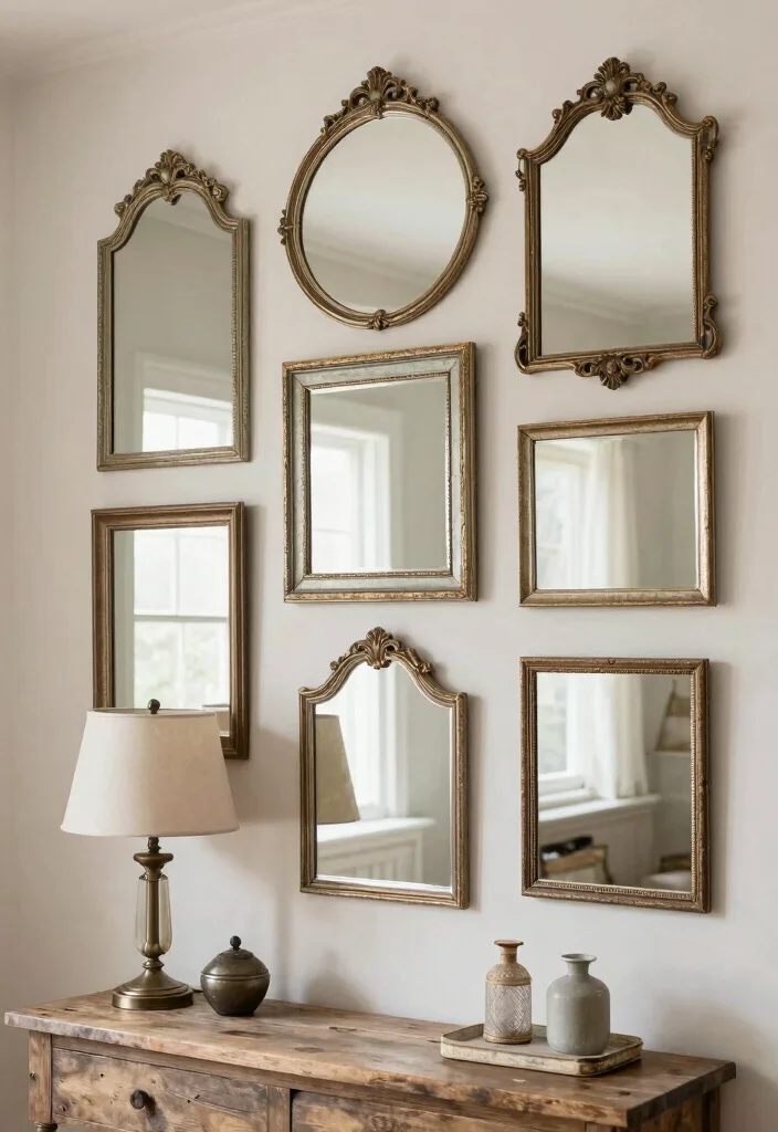 12 Hobby Lobby Wall Decor Ideas for Trendy Styling 4. Vintage Mirrors 0