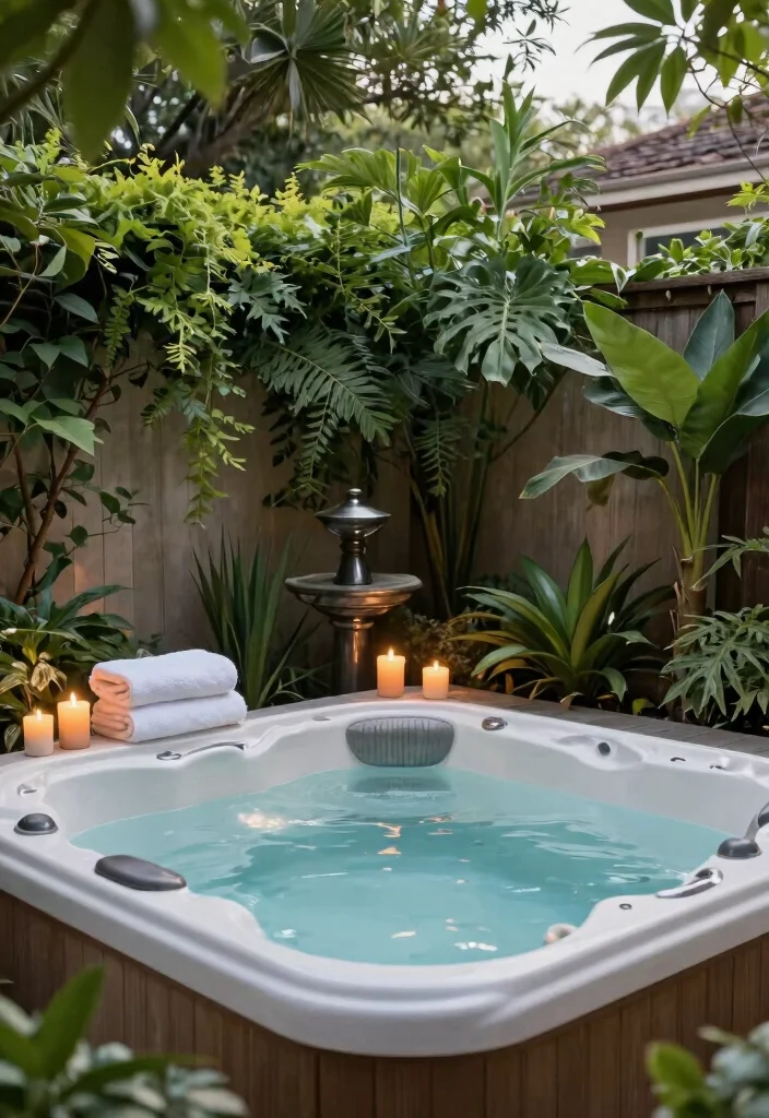 12 Hot Tub Backyard Patio Ideas for a Spa Like Experience 6. Spa like Ambience 0