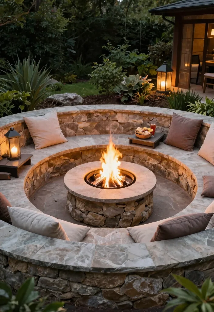 12 Huge Backyard Ideas to Create Multiple Outdoor Zones 4. Inviting Fire Pit Zone 0