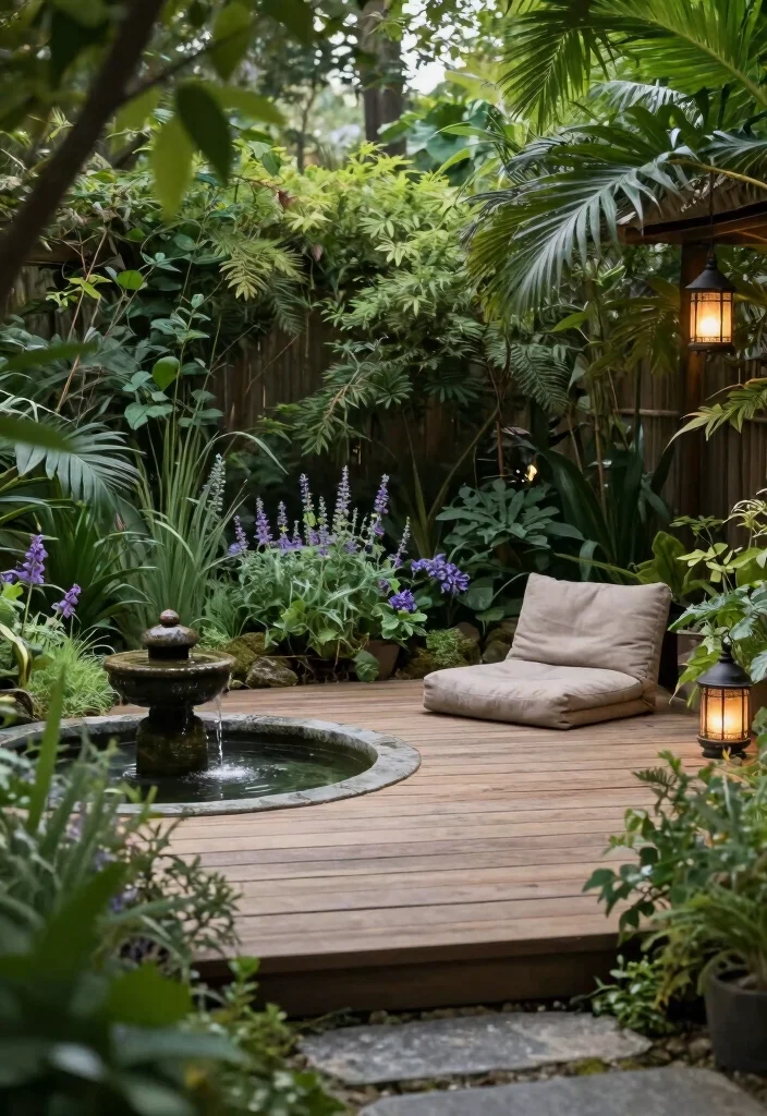 12 Huge Backyard Ideas to Create Multiple Outdoor Zones 6. Tranquil Meditation Zone 0