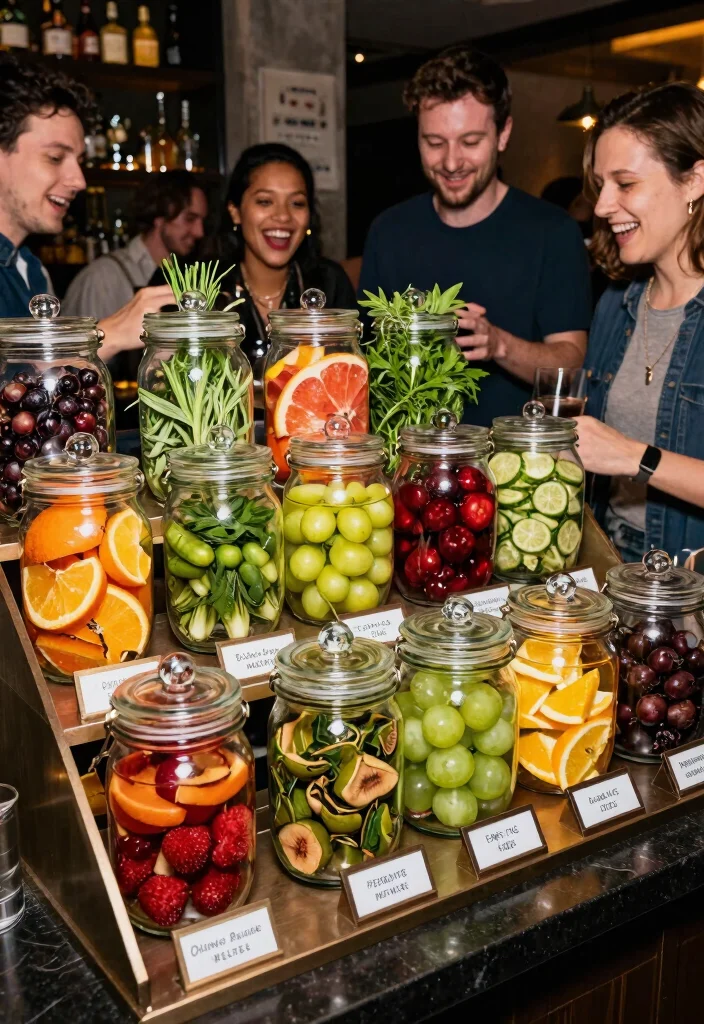 12 Simple Basement Bar Ideas for Casual Entertaining 10. Interactive Garnish Station 0