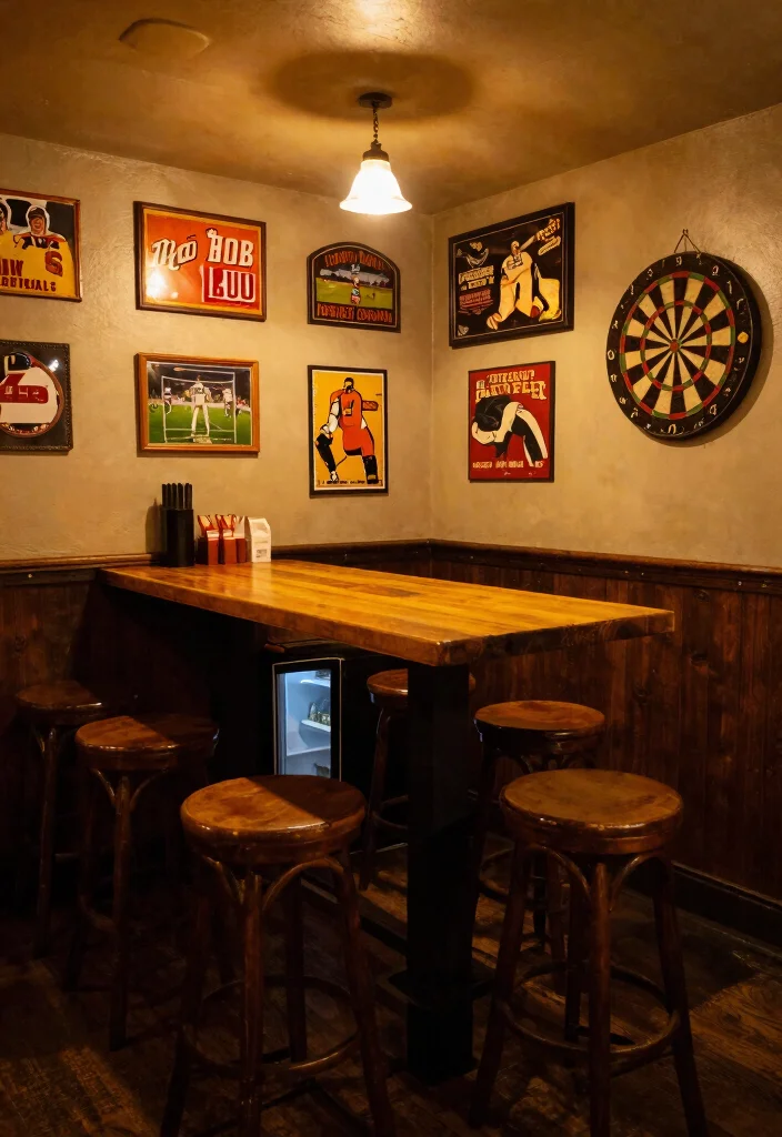 12 Simple Basement Bar Ideas for Casual Entertaining 7. Cozy Pub Corner 0