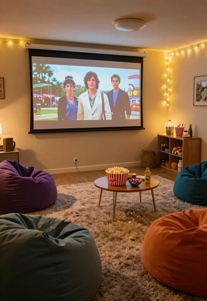 12 Sims 4 Basement Ideas for Creative Builds 1. Cozy Movie Night Basement 0