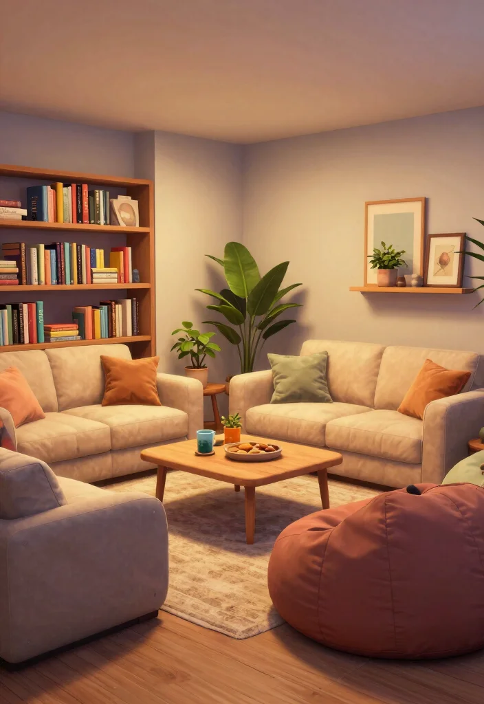 12 Sims 4 Basement Ideas for Creative Builds 8. Chill out Lounge Area 0