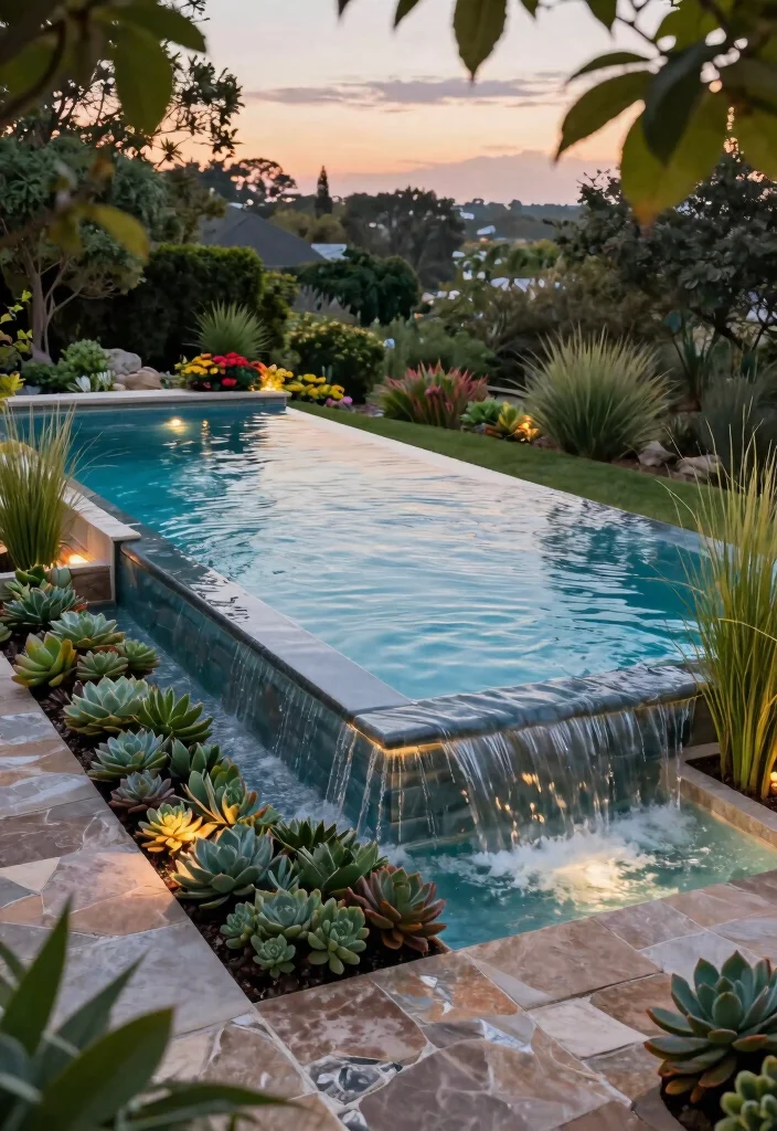 12 Small Backyard with Pool Ideas That Feel Open and Relaxing 1. The Infinity Edge Pool 0