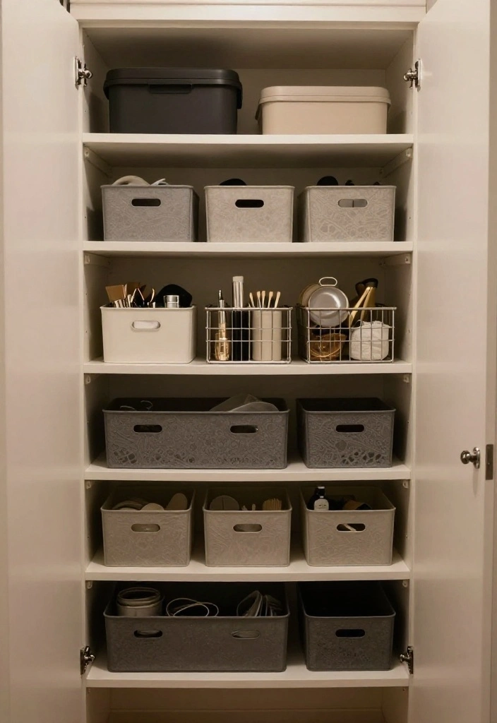 12 Small Closet Organization Ideas That Save Space 10. Under Shelf Baskets 0
