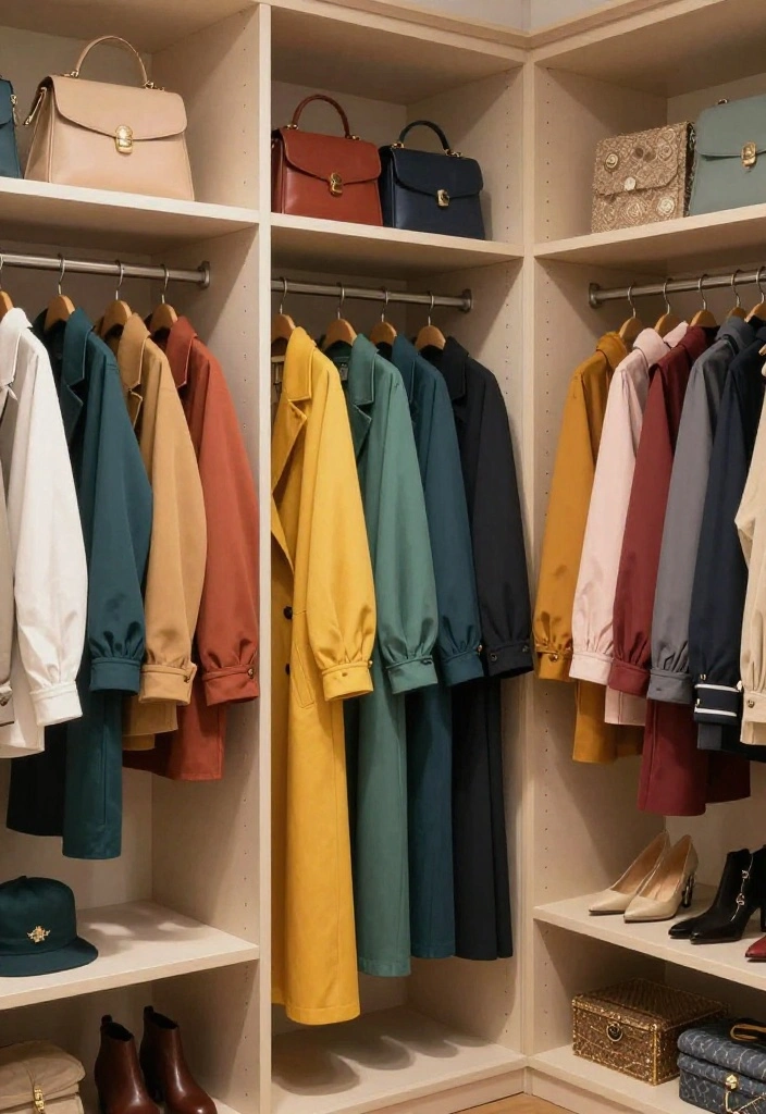 12 Small Closet Organization Ideas That Save Space 5. Color Coding for Quick Access 0