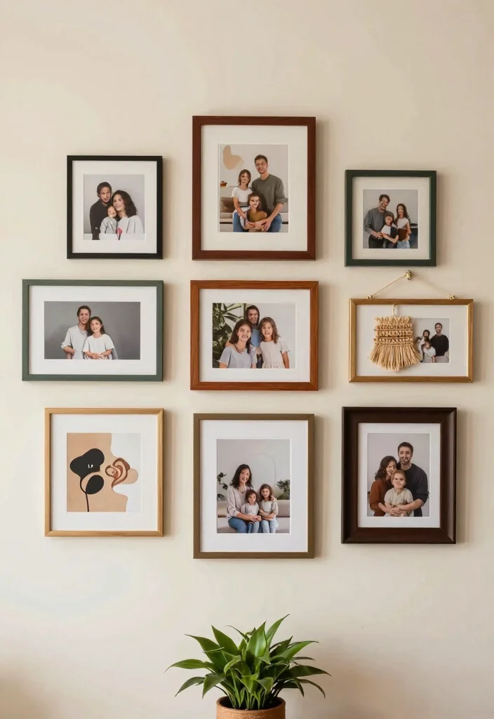 12 Small Dining Room Wall Decor Ideas That Add Style 1. Gallery Wall of Mixed Frames 0