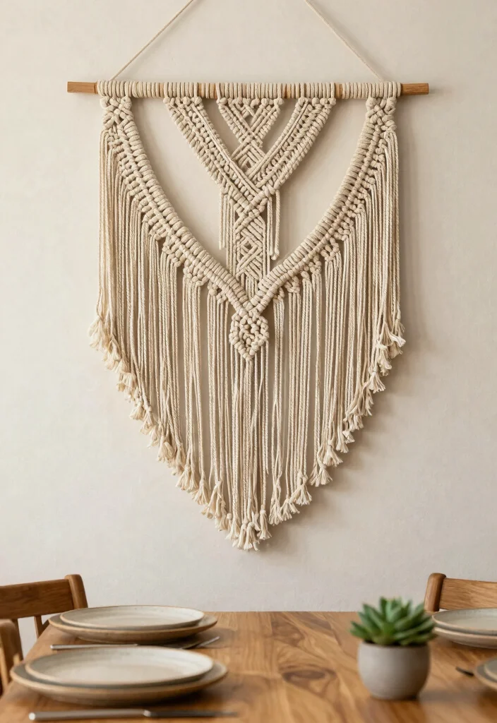12 Small Dining Room Wall Decor Ideas That Add Style 2. Boho Macram Wall Hangings 0