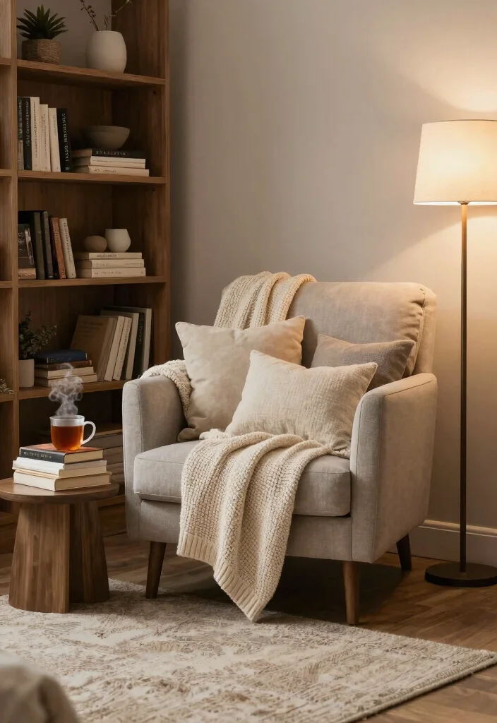 12 Small Finished Basement Ideas That Feel Complete 1. Create a Cozy Reading Nook 0