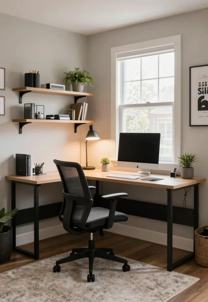 12 Small Finished Basement Ideas That Feel Complete 2. Functional Home Office Setup 0
