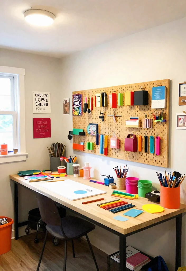 12 Small Finished Basement Ideas That Feel Complete 6. Crafting and Hobby Corner 0