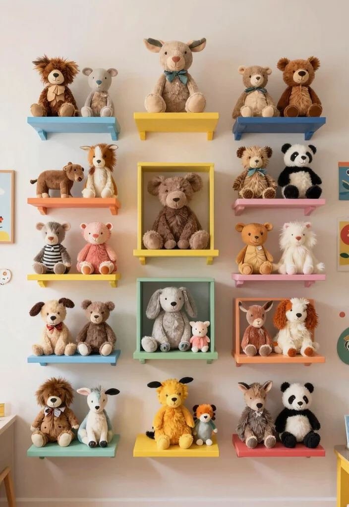 12 Stuffed Animal Storage Organization Ideas for Kids 12. Themed Toy Collages 0