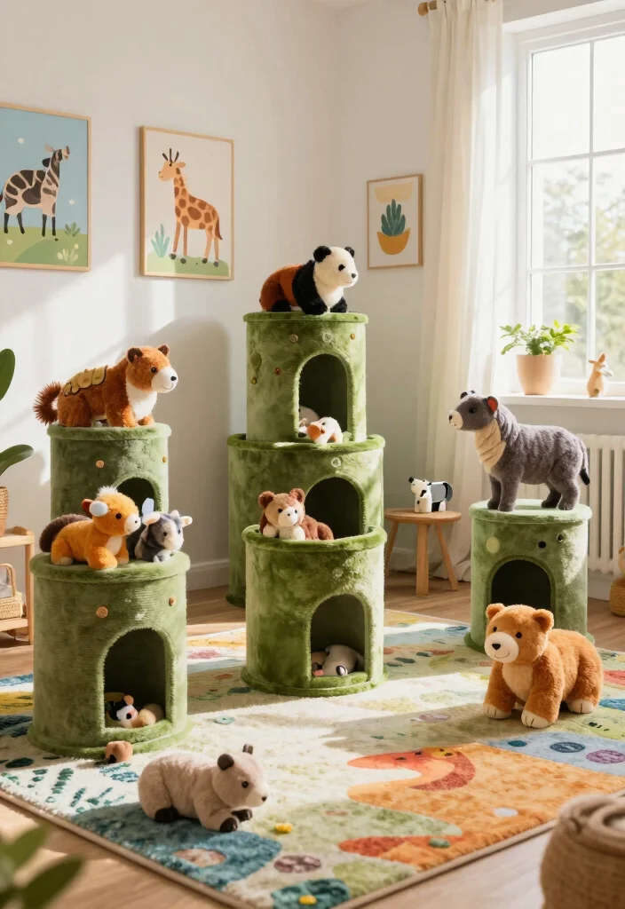 12 Stuffed Animal Storage Organization Ideas for Kids 9. Stuffed Animal Zoo 0