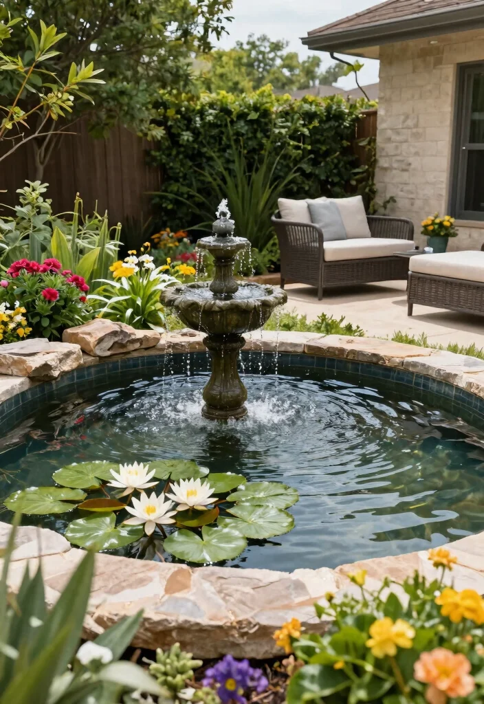 12 Texas Backyard Ideas Designed for Heat and Entertaining 9. Incorporate Water Features for Serenity 0