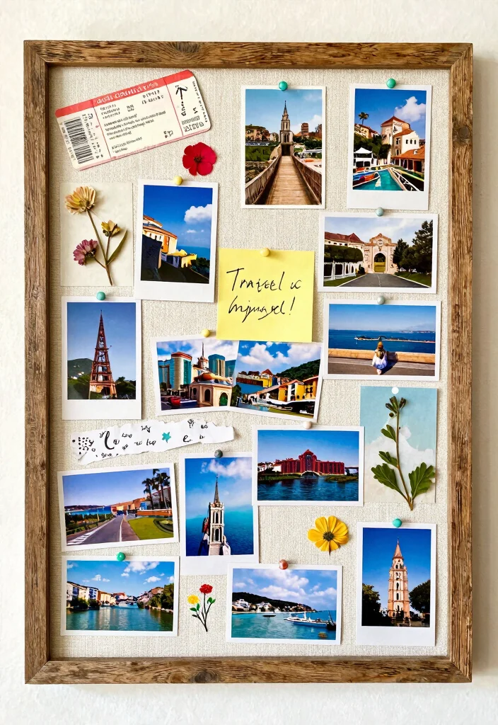 12 Travel Wall Decor Ideas to Display Memories 10. DIY Travel Memory Boards 0