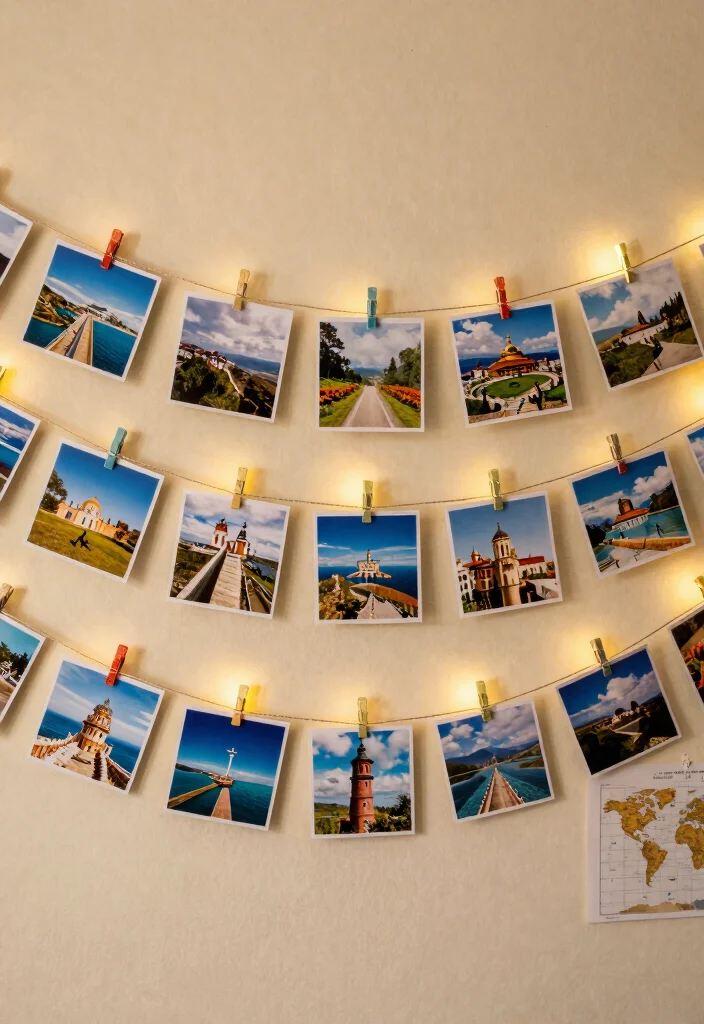 12 Travel Wall Decor Ideas to Display Memories 4. Travel Photo Displays 0