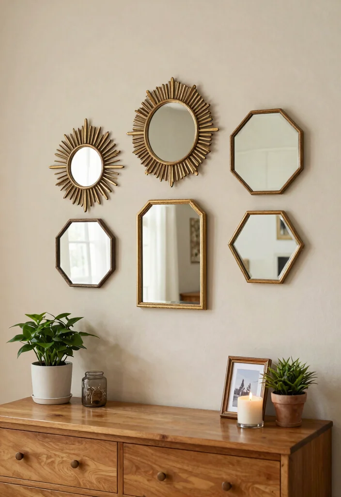 12 Bedroom Mirror Wall Decor Ideas to Make the Room Feel Brighter 26 12 Vintage Inspired Mirror Wall Decor Ideas to Brighten Your Bedroom 6. Vintage Accent Mirrors 0