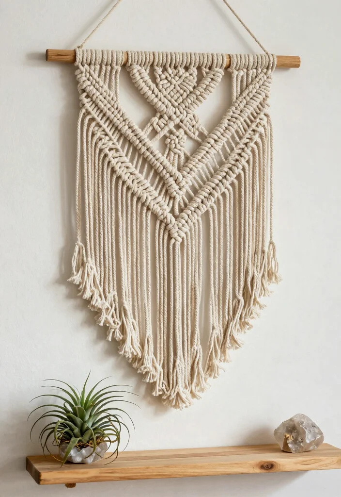 12 Wall Hanging Decor Ideas for Vertical Styling 1. Macram Magic 0