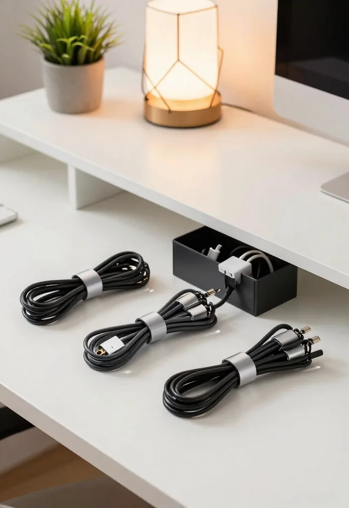 12 Work Desk Organization Ideas for Better Focus 13 12 Work Desk Organization Ideas for Productivity 3. Keep Cords Under Control 0