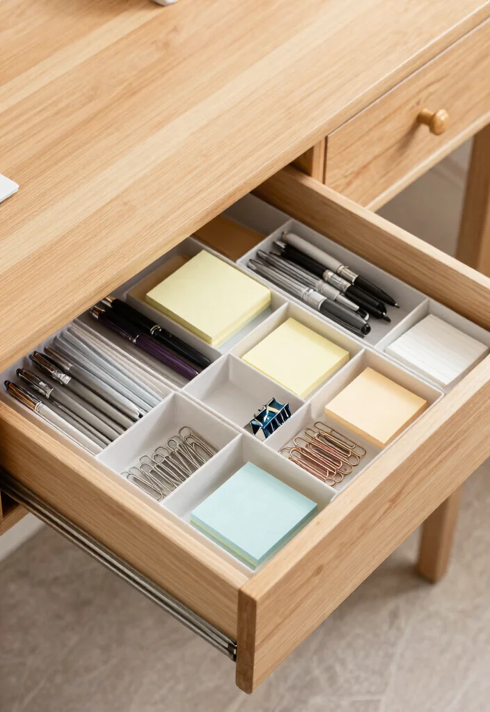 12 Work Desk Organization Ideas for Better Focus 15 12 Work Desk Organization Ideas for Productivity 5. Use Drawer Organizers 0