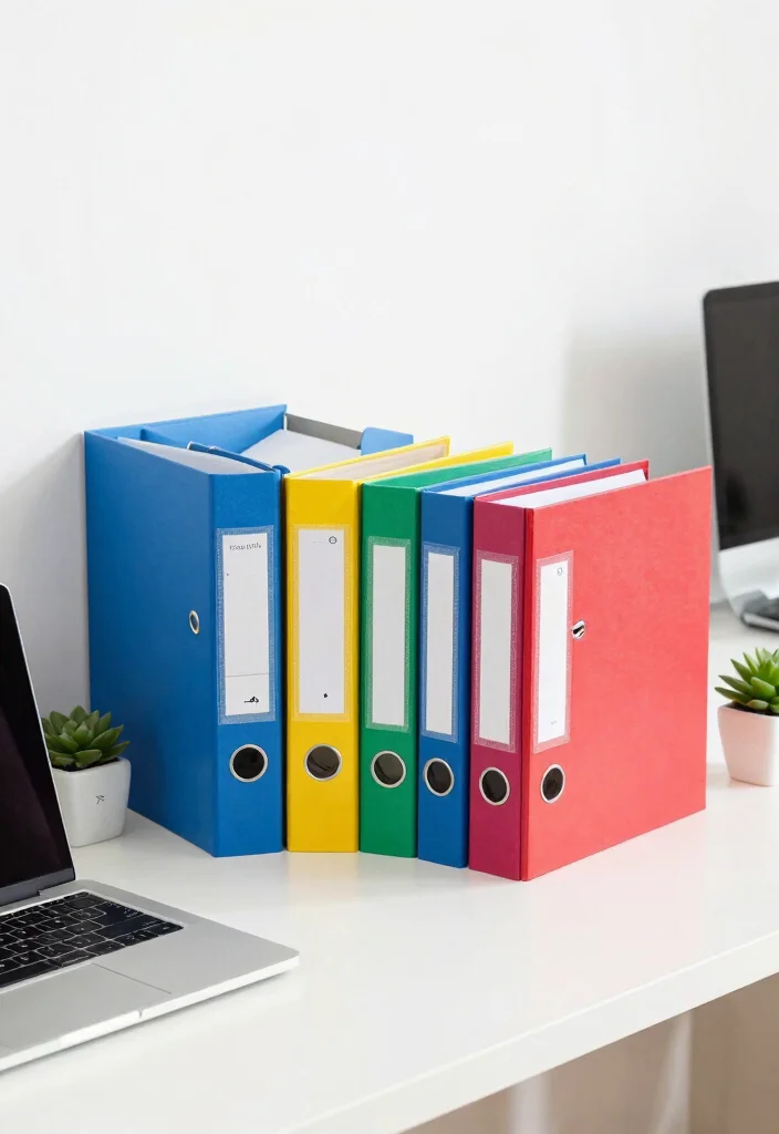 12 Work Desk Organization Ideas for Better Focus 26 12 Work Desk Organization Ideas for Productivity 6. Color Code Your Documents 0