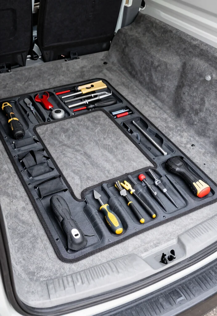 12 Work Van Organization Ideas for On the Job Efficiency 60 12 Work Van Organization Ideas for Efficiency on the Job 10. Floor Mats with Tool Storage 0