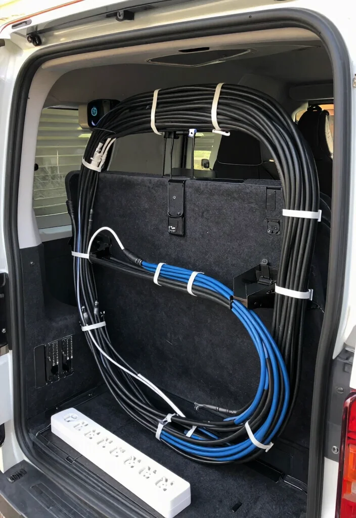 12 Work Van Organization Ideas for On the Job Efficiency 46 12 Work Van Organization Ideas for Efficiency on the Job 6. Cable Management Solutions 0