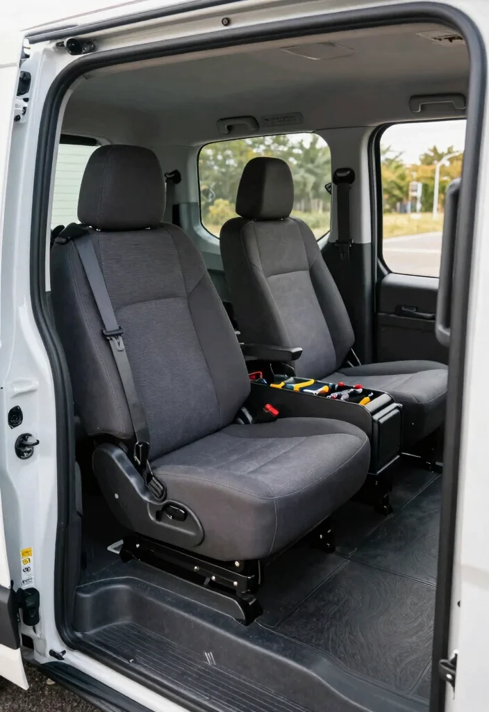 12 Work Van Organization Ideas for On the Job Efficiency 58 12 Work Van Organization Ideas for Efficiency on the Job 8. Versatile Seating with Storage 0